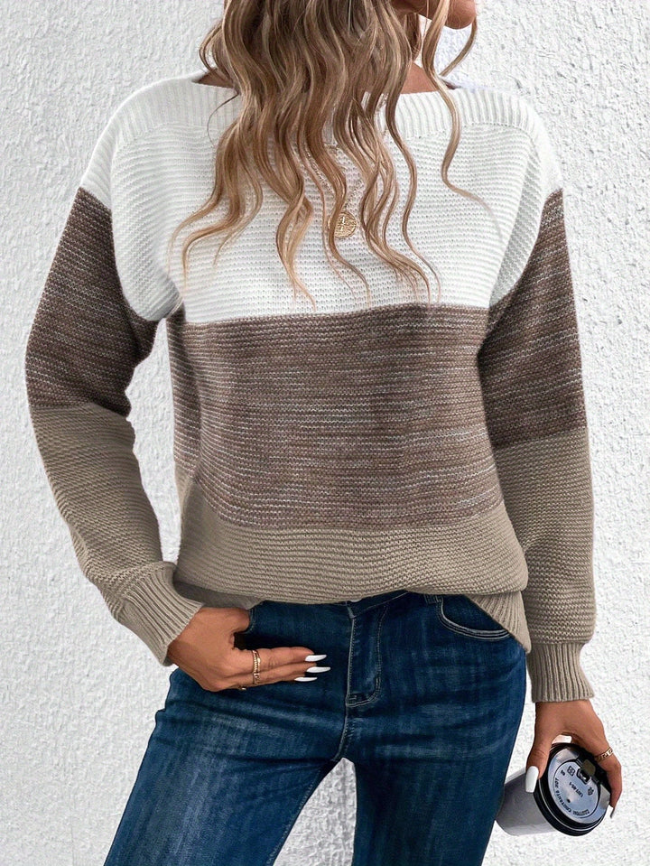 Serena | Color-Blocked Drop-Shoulder Sweater