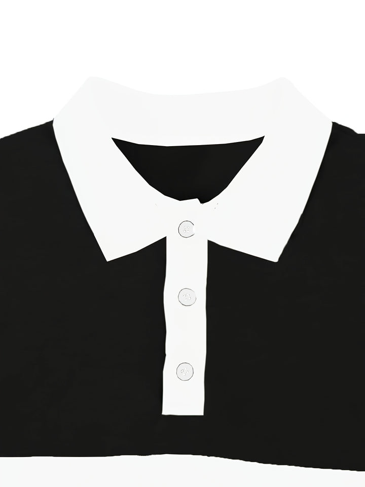 Grayson | Colour-Block Long Sleeve Polo Shirt
