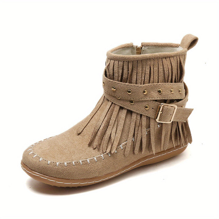 Annabel | Fringed Western Ankle Boots