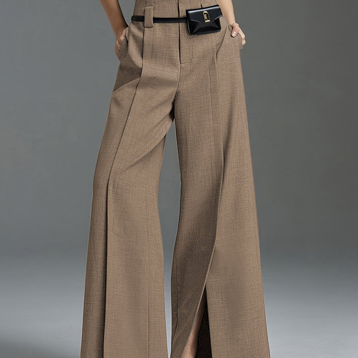 Lorraine | Wide-Leg Slit Trousers