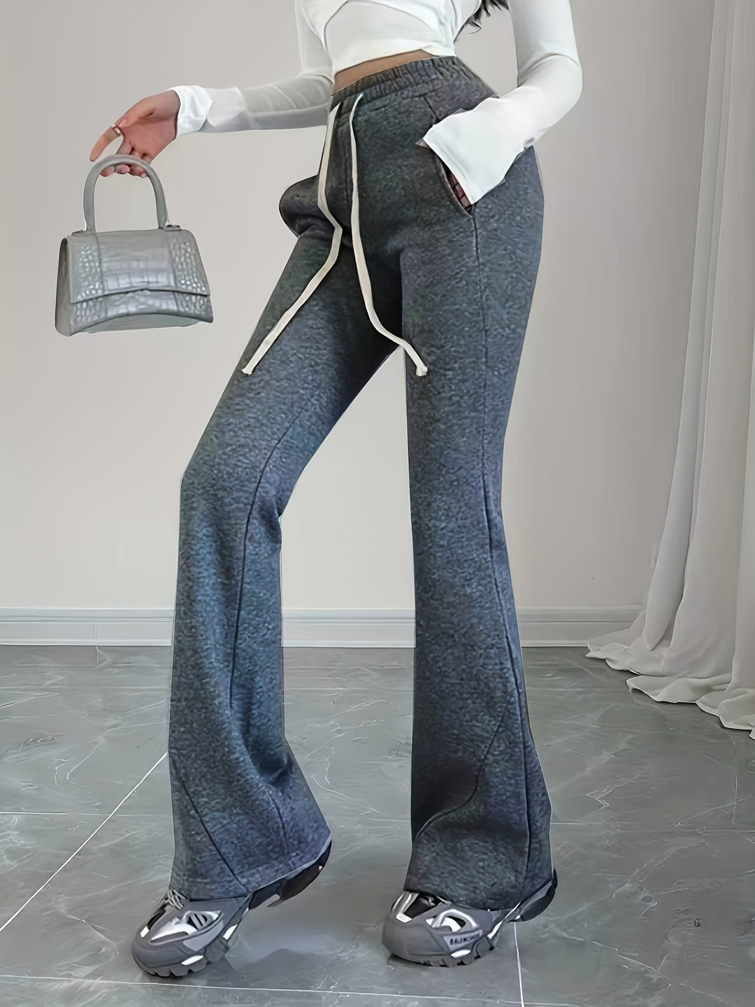 Gemma | High-Waist Flared Lounge Pants