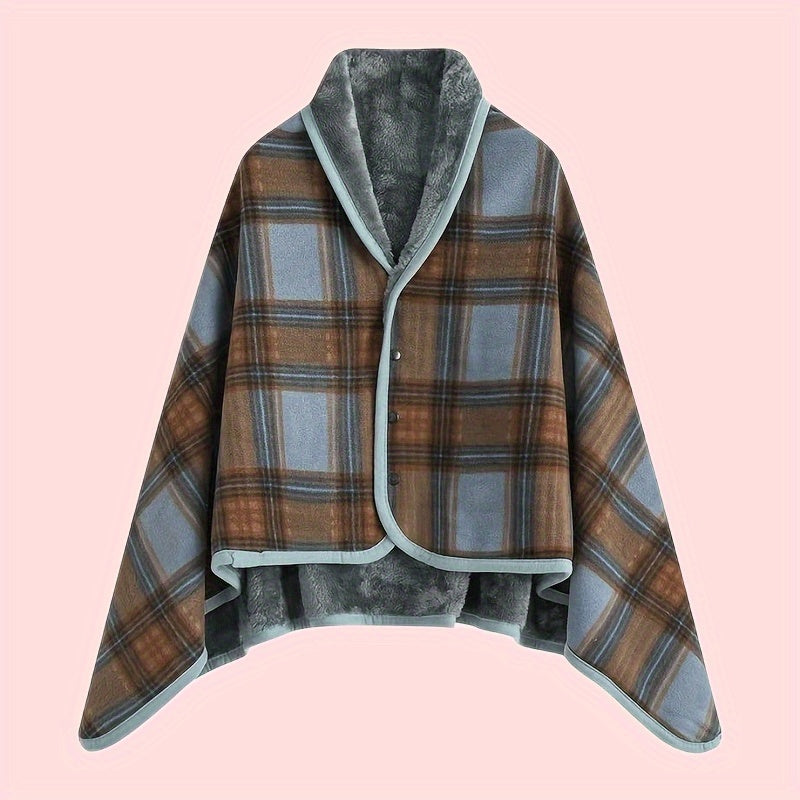 Linnea | Buttoned Wrap Shawl