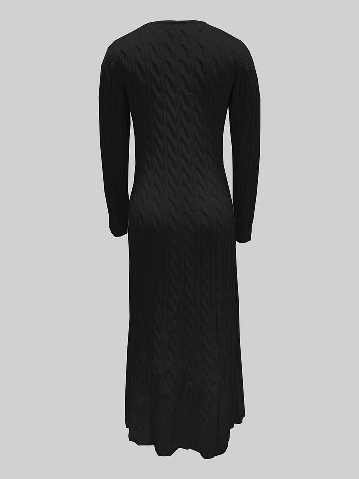 Lucinda | Cable-Knit Maxi Dress