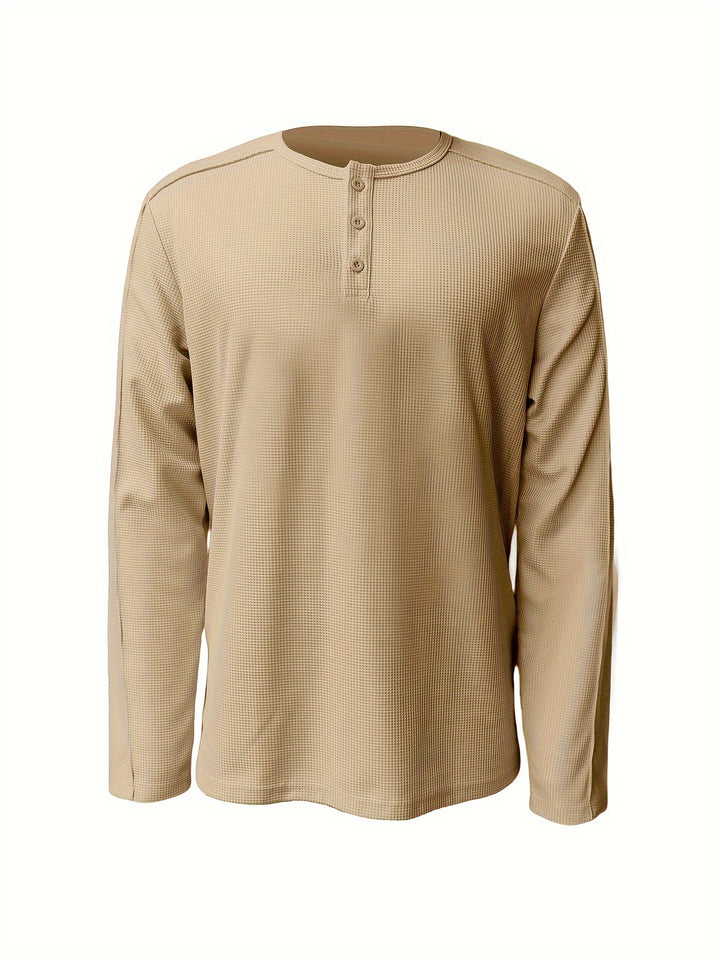 Carson | Textured Long-Sleeve Henley