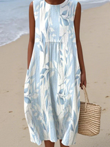 Eleanor | Elegant Leafy Midi Dress
