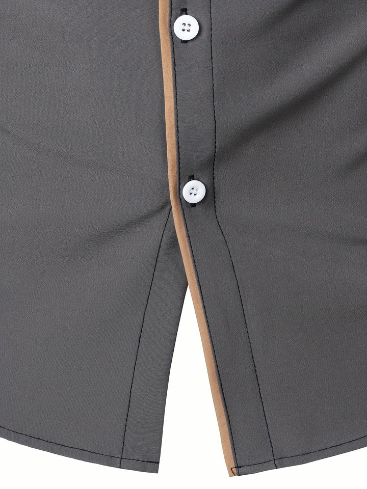 Lucille | Contrast-Trim Long Sleeve Shirt