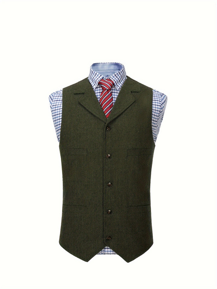 Colton | Heritage Herringbone Vest