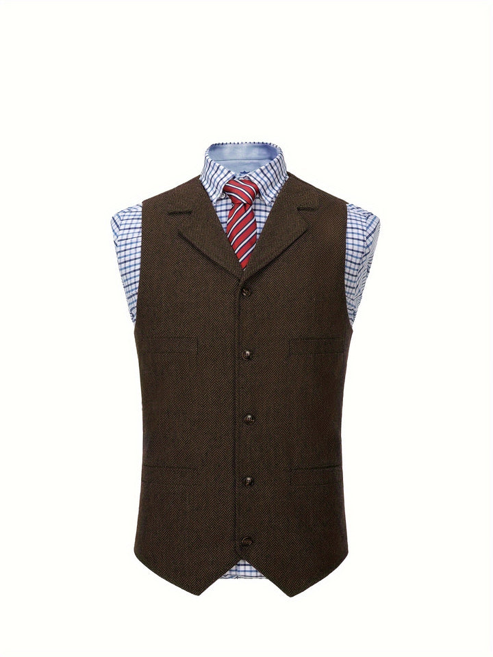 Colton | Heritage Herringbone Vest