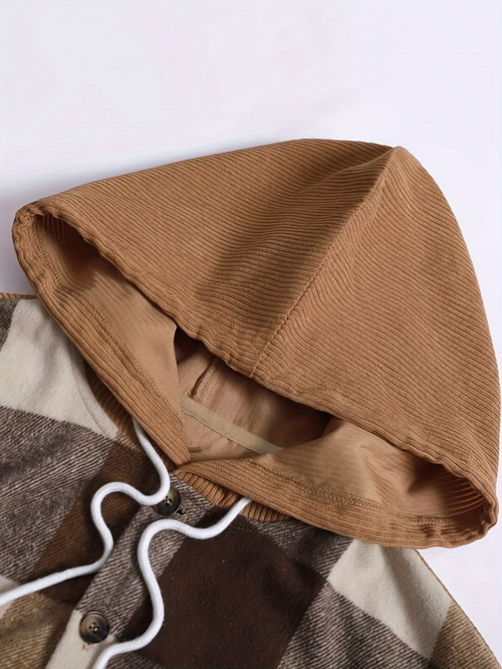 Barnaby | Checked Hooded Overshirt Jacket