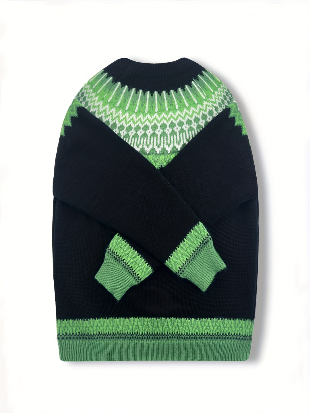 Brenna | Chunky Jacquard Round Neck Sweater