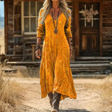 Dolores | Vintage Yellow Long Sleeve Dress