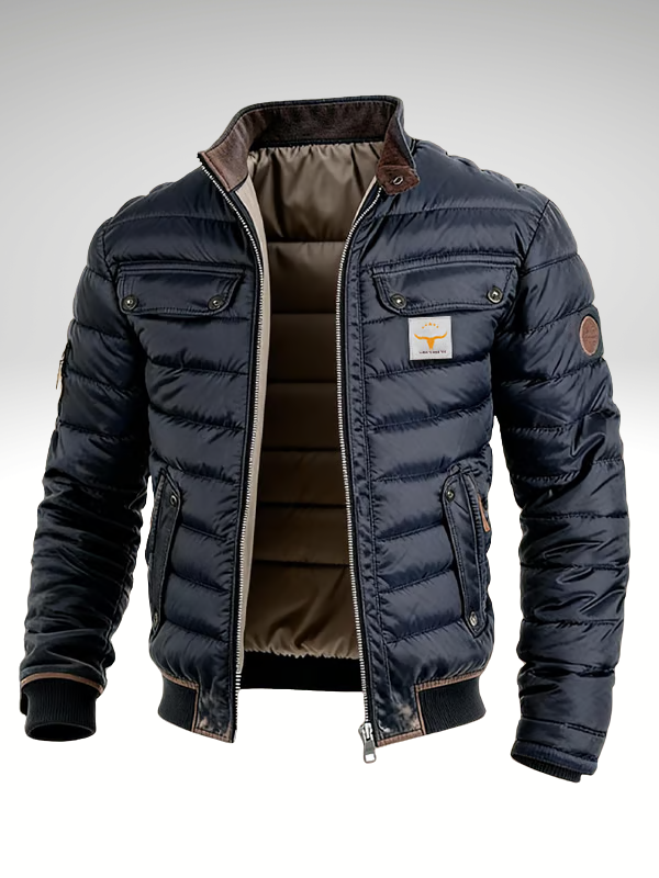 Damian | Quilted Stand-Collar Jacket