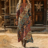 Marnie | Vintage Floral Long Sleeve Casual Dress