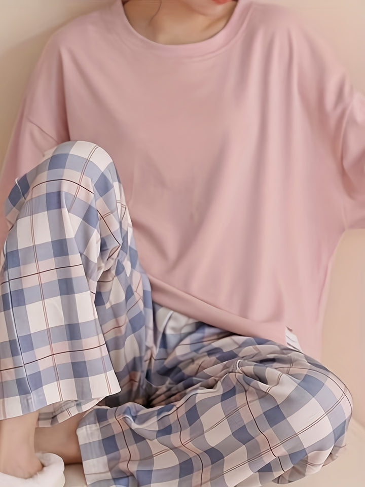 Genevieve | Relaxed Plaid Two-Piece Set