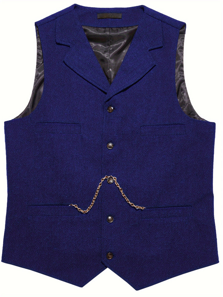 Byron | Refined Herringbone Waistcoat