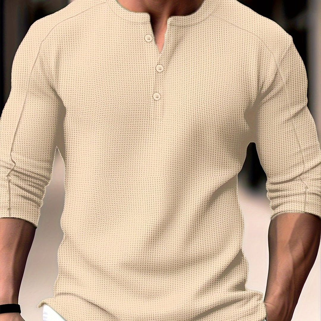 Carson | Textured Long-Sleeve Henley