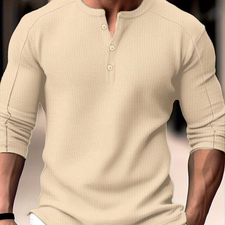 Carson | Textured Long-Sleeve Henley