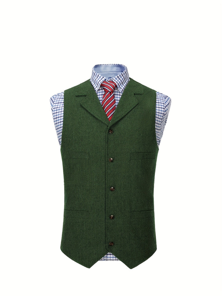 Colton | Heritage Herringbone Vest