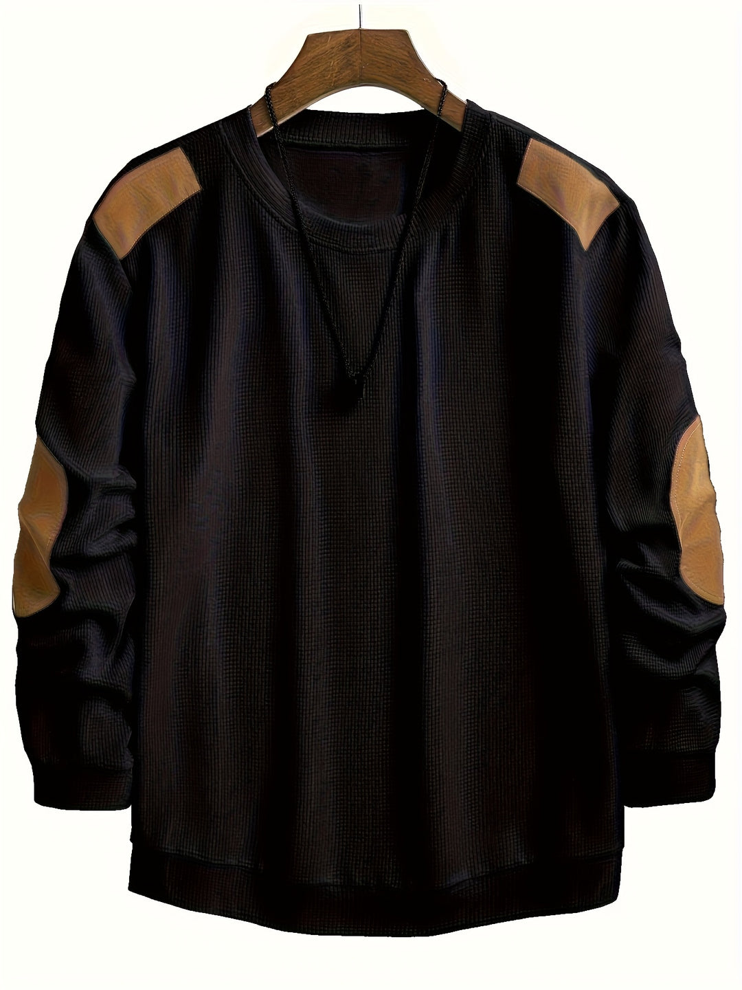 Aaron | Textured Elbow-Patch Pullover