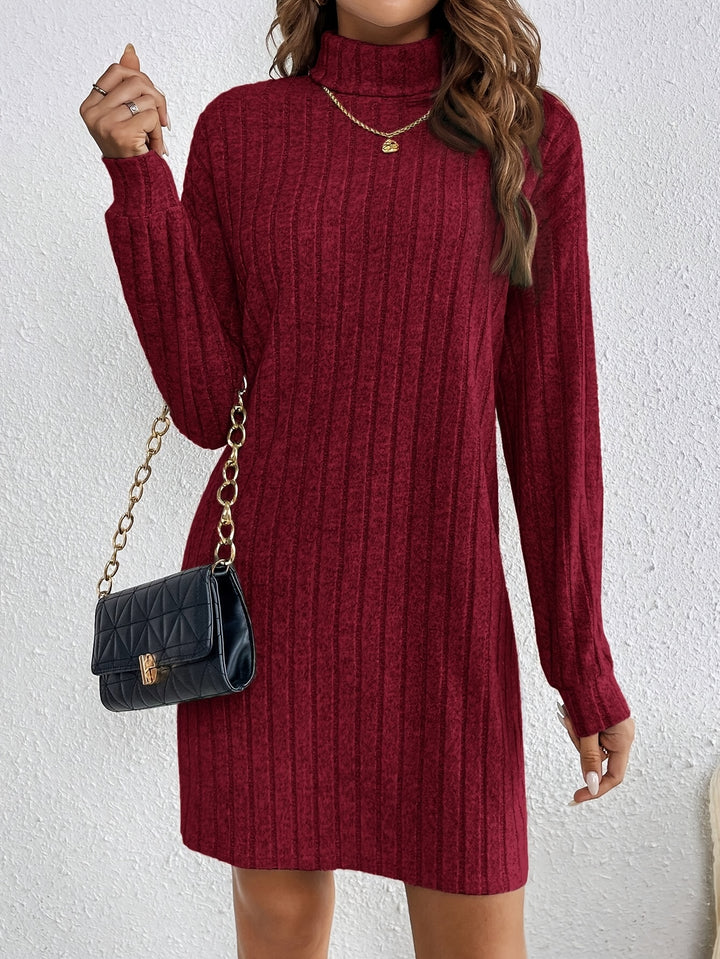Florence | Ribbed Turtleneck Sweater Dress