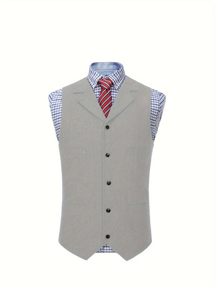 Colton | Heritage Herringbone Vest