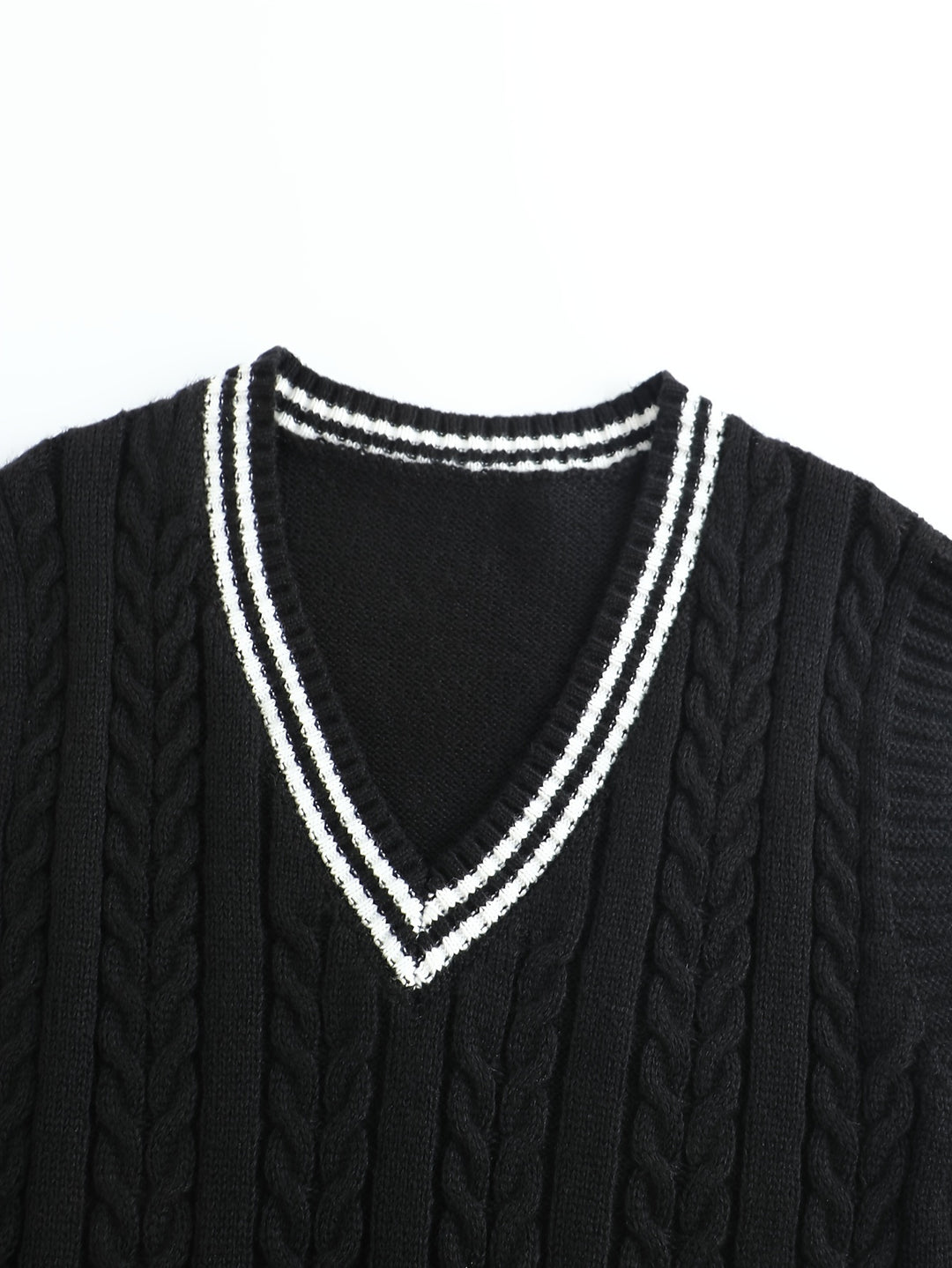 Gideon | Cable-Knit V-Neck Sweater Vest