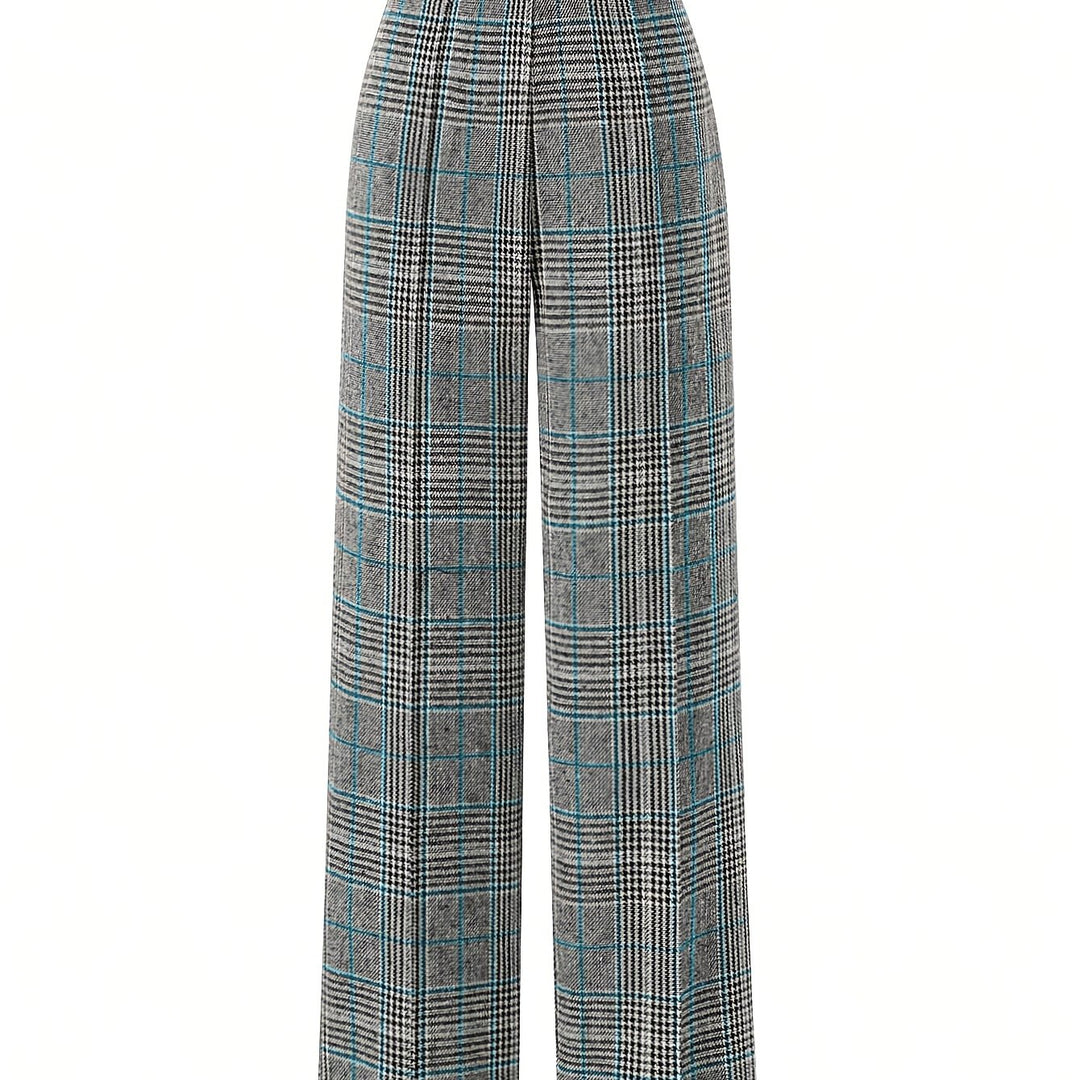 Matilda | Wide-Leg Plaid Trousers