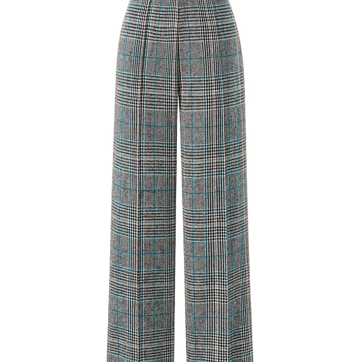 Matilda | Wide-Leg Plaid Trousers