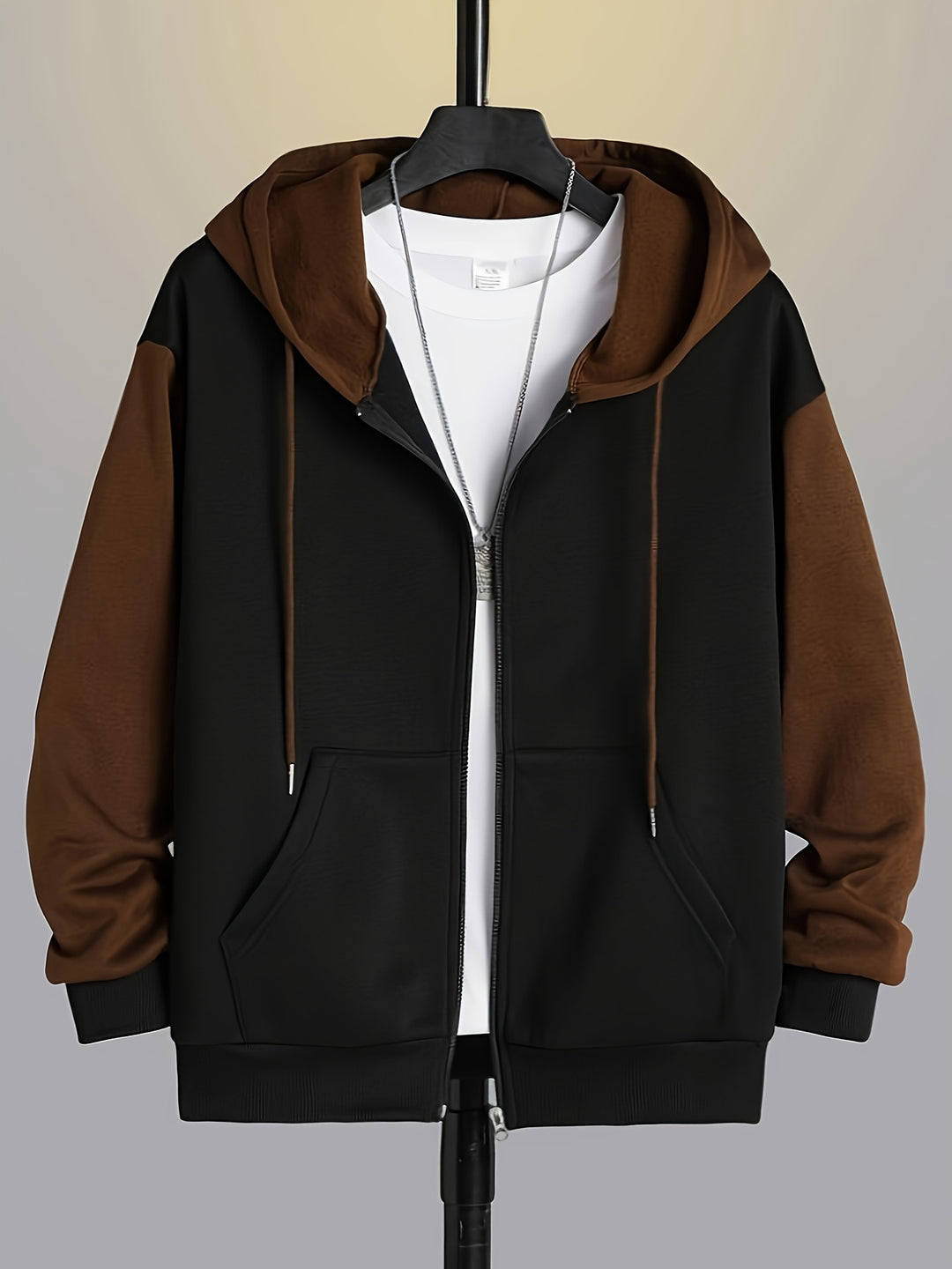 Cedric | Color Block Zip-Up Hoodie