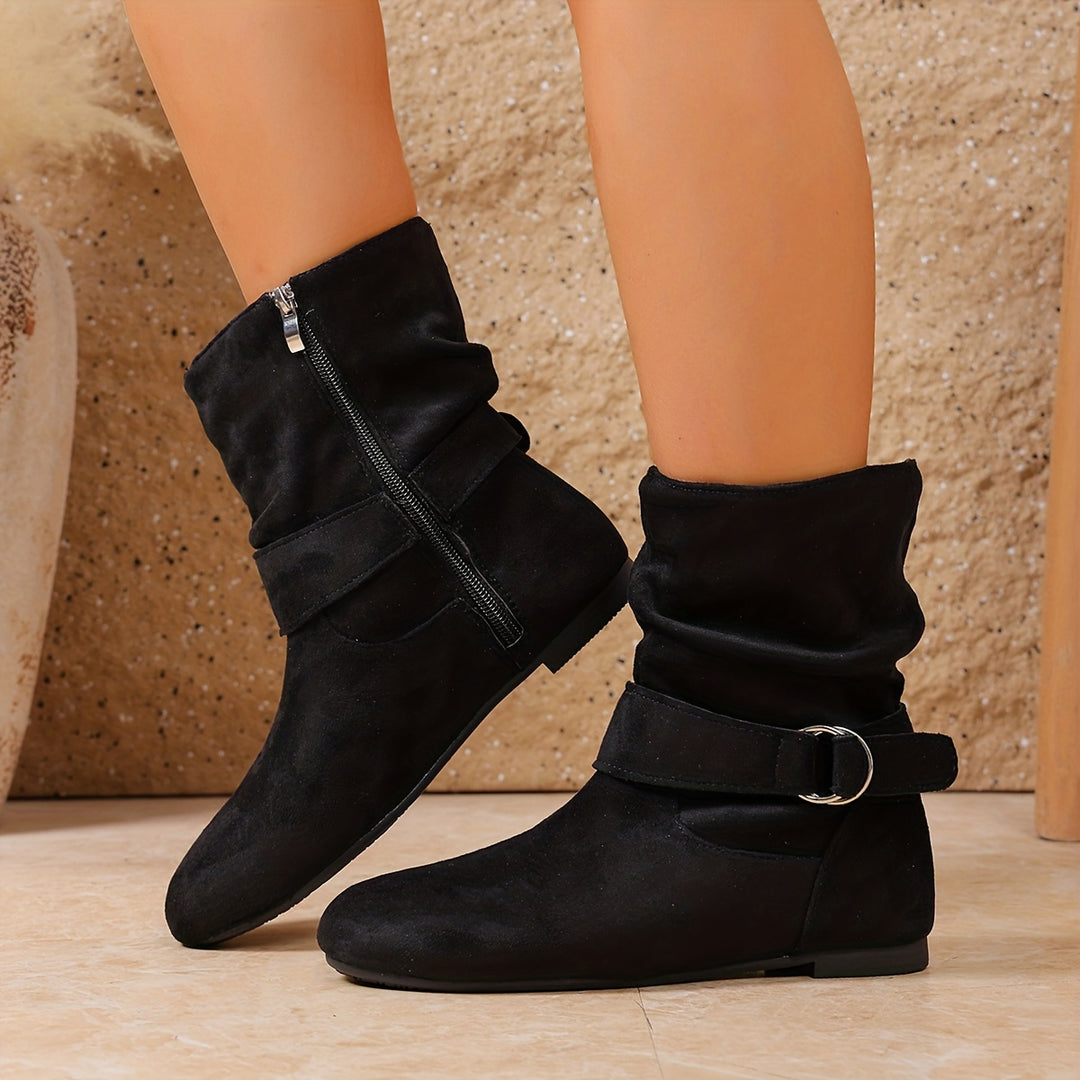 Delaney | Slouch Buckle Boots