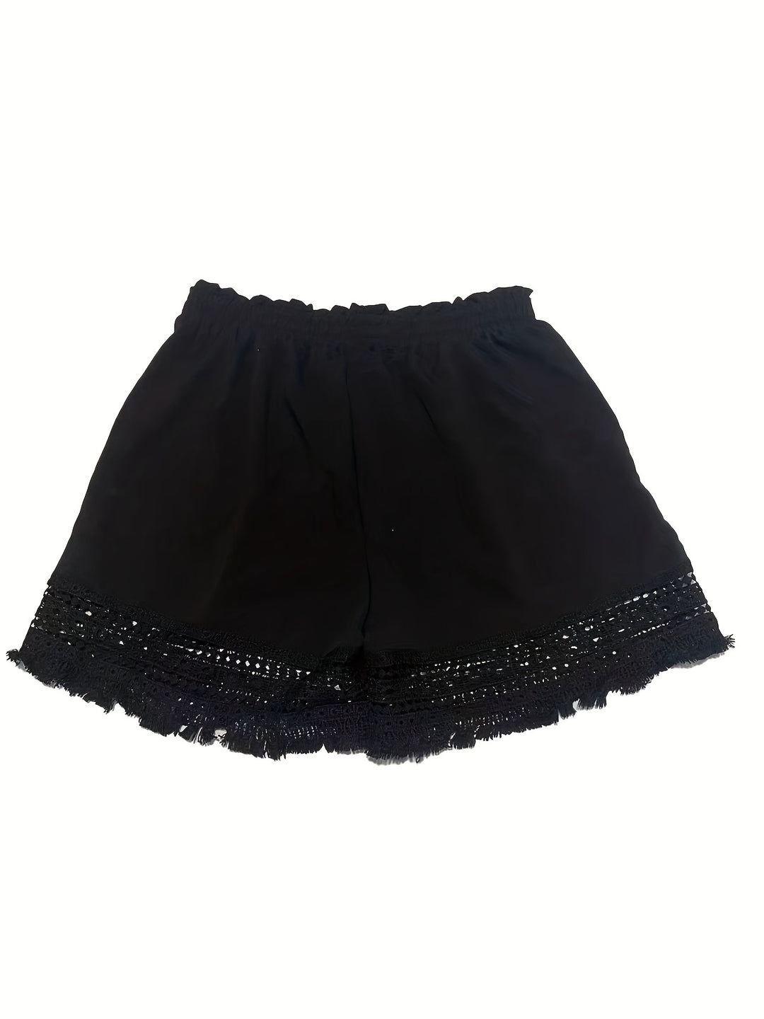 Rosemary | Lace-Trim Paper Bag Shorts