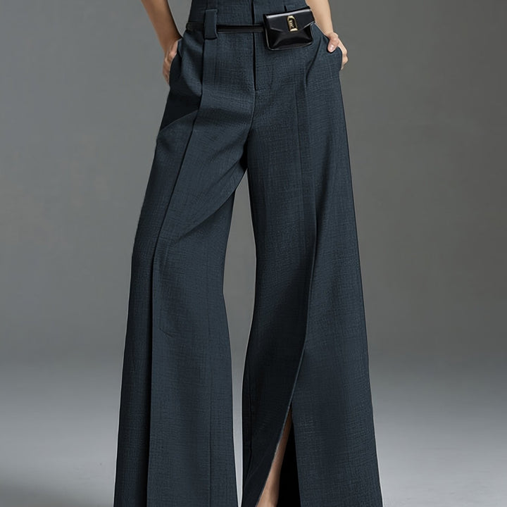Lorraine | Wide-Leg Slit Trousers