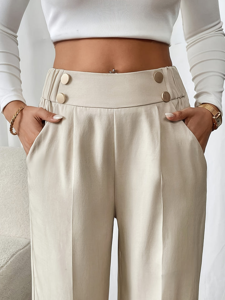 Lydia | Tailored High-Waist Wide-Leg Pants