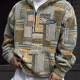 Malcolm | Patterned Quarter-Zip Pullover