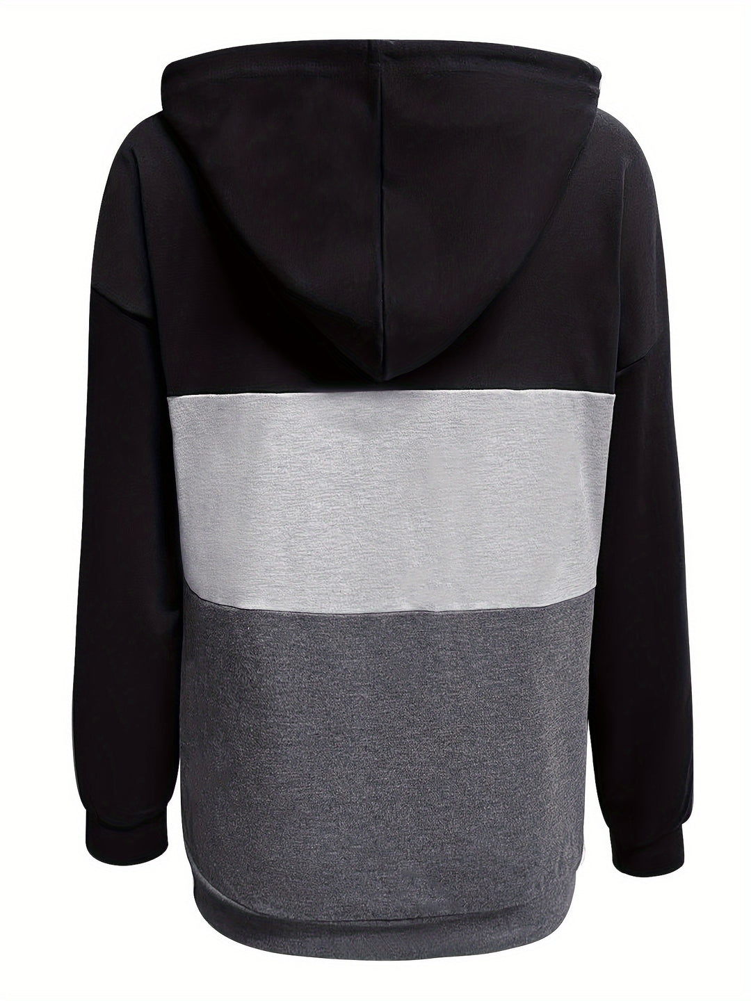 Melanie | Color Block Button-Neck Hoodie