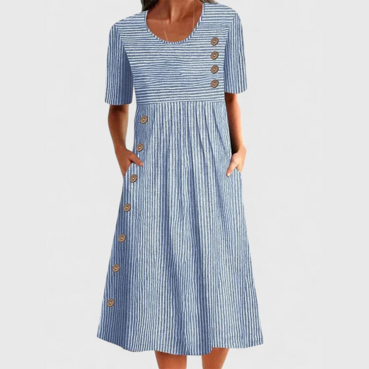 Demi | Striped Midi Dress