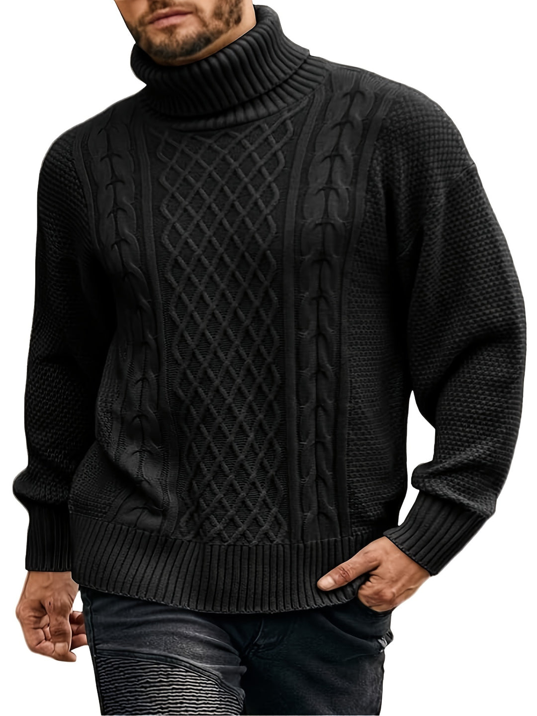 Ambrose | Classic Cable-Knit Turtleneck Sweater