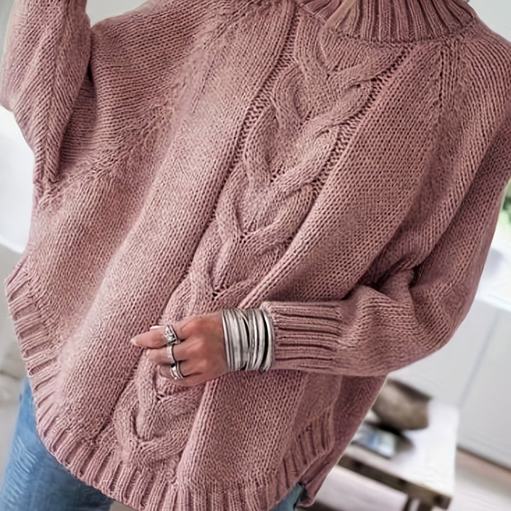 Gwendolyn | Cable-Knit High-Neck Sweater