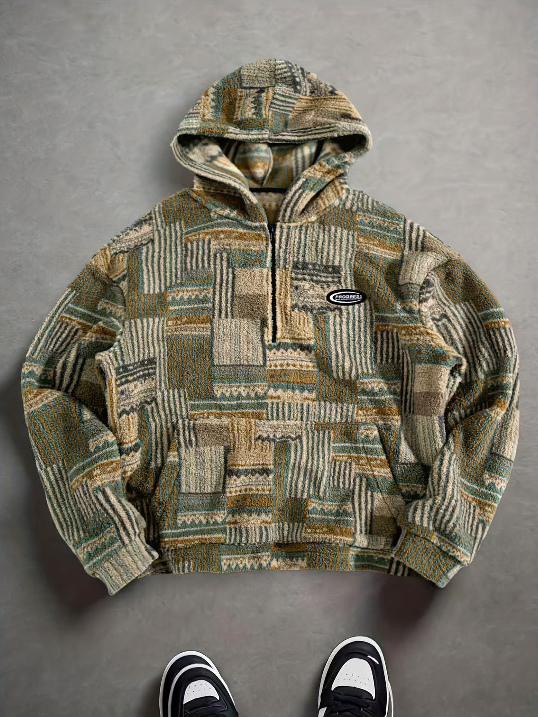 Malcolm | Patterned Quarter-Zip Pullover
