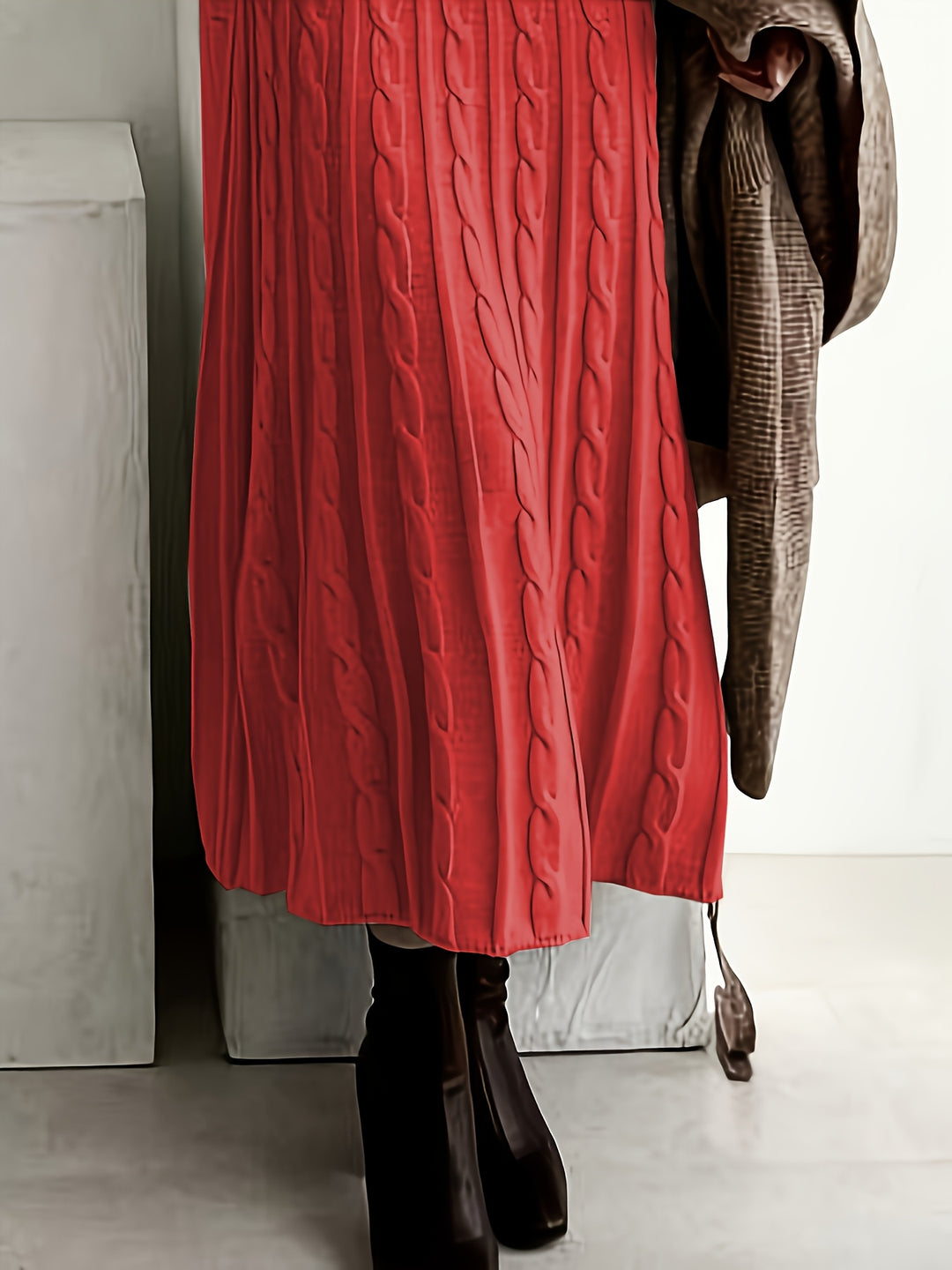 Lucinda | Cable-Knit Maxi Dress