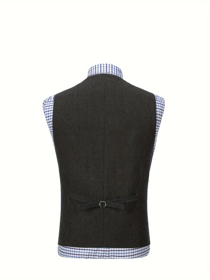 Colton | Heritage Herringbone Vest
