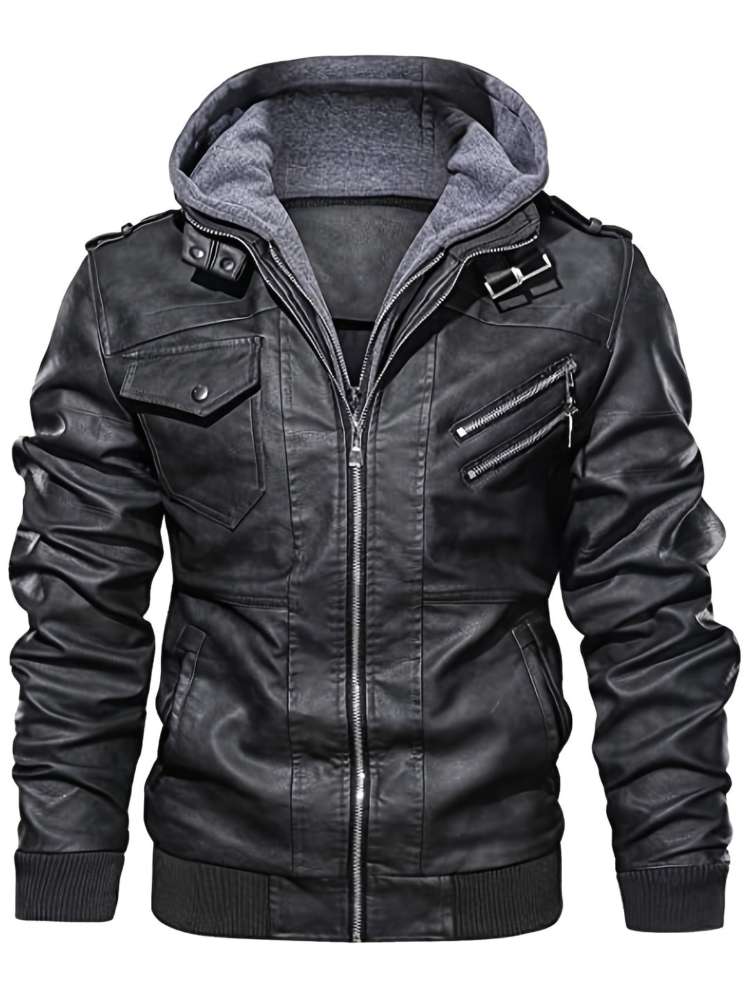 Roderick | Rugged Hooded Biker Jacket