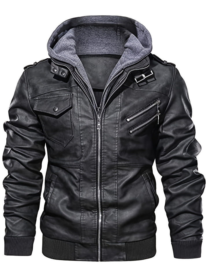 Roderick | Rugged Hooded Biker Jacket
