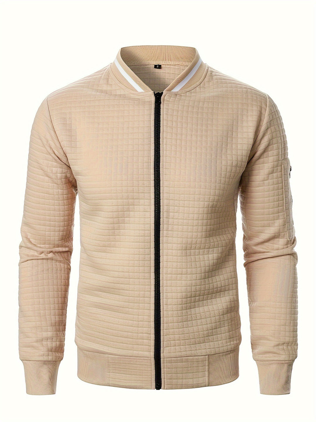 Raymond | Textured Zip-Up Bomber Jacket