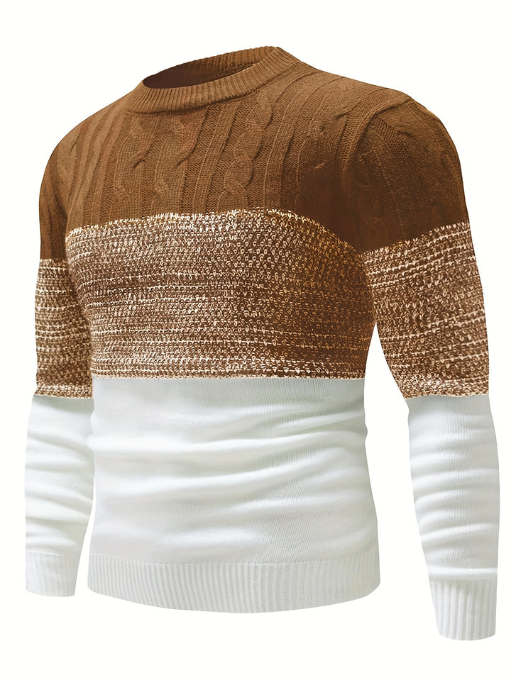 Graham | Color-Block Crew Neck Sweater