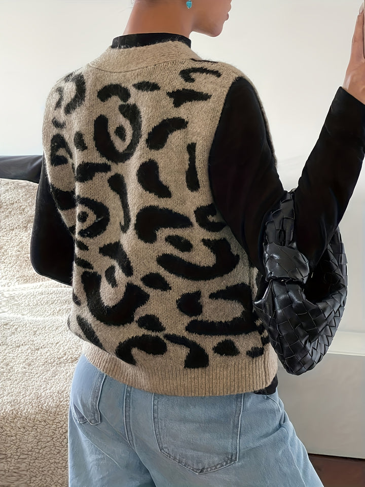 Thea | Patterned Button-Front Vest