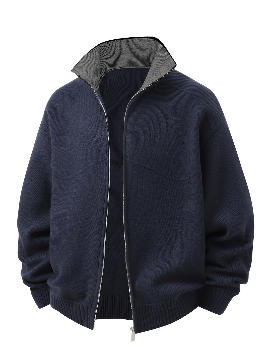 Barnaby | Zip-Front High-Neck Cardigan