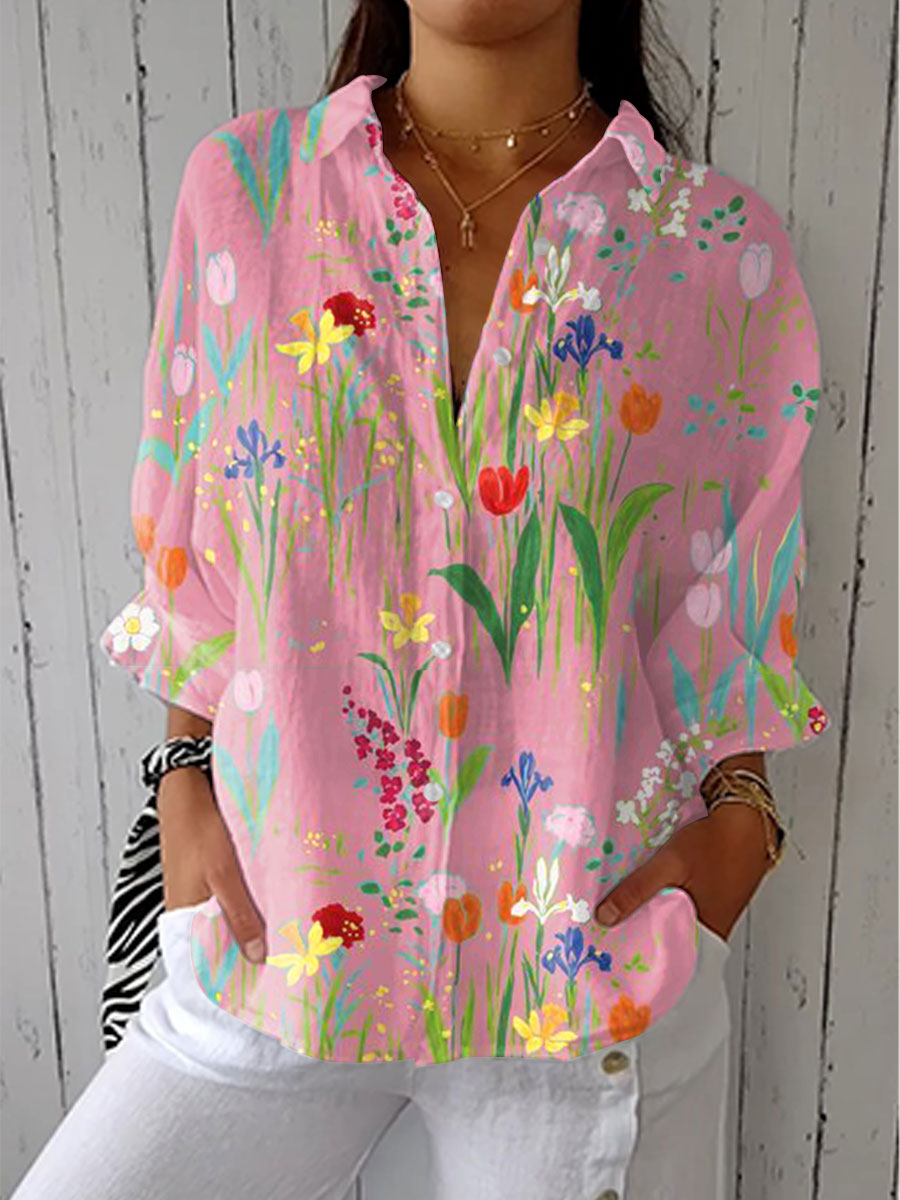 Judith Elegant Spring Garden Blouse
