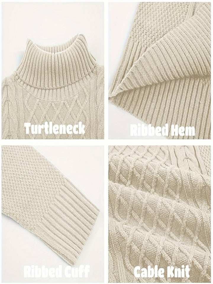 Ambrose | Classic Cable-Knit Turtleneck Sweater