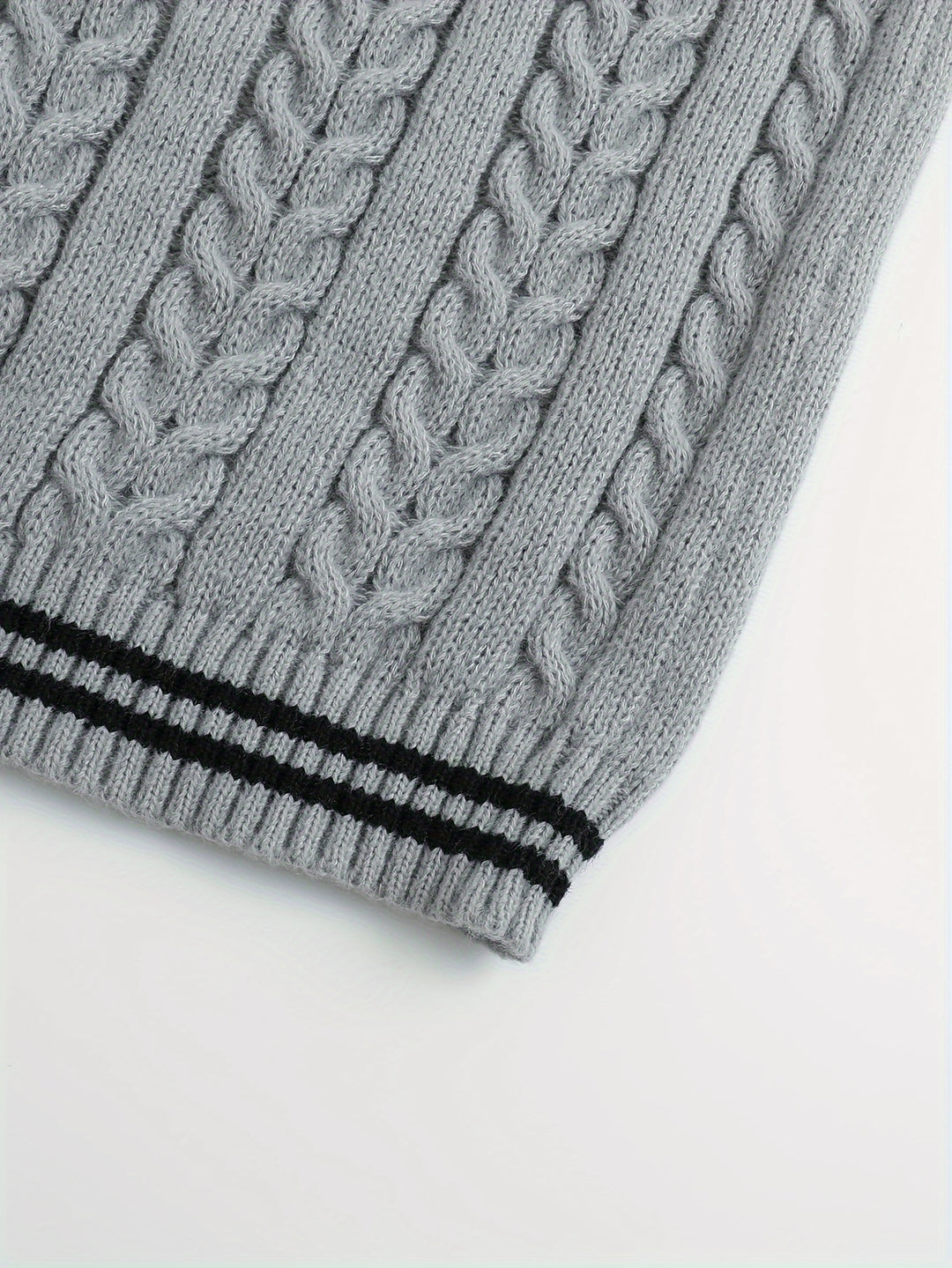 Gideon | Cable-Knit V-Neck Sweater Vest